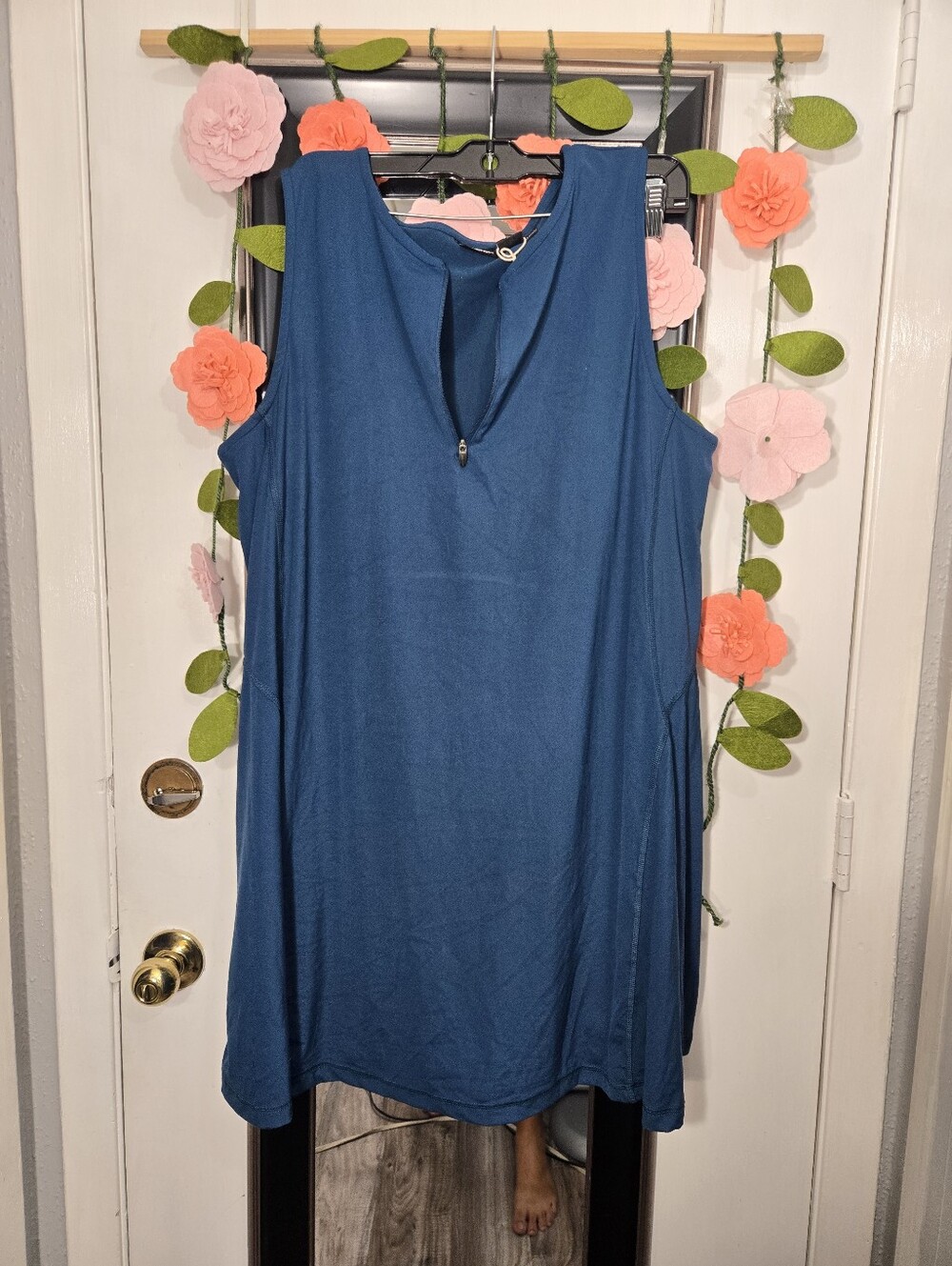 Crane Women’s Blue Activewear Dress Built in Shorts Size XL Stretchy